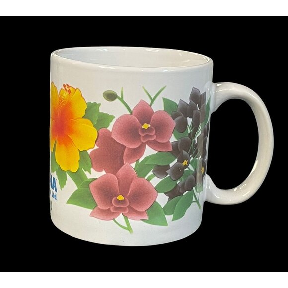 Rare 2000 Aloha Petroleum LTD Commemorative Floral Mug Designed in Hawaii - Picture 4 of 12